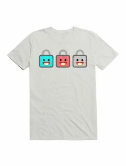 Deals ✔️ Kawaii The 3 Kawaii Wise Cute Lock Icons T-Shirt 🤩