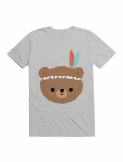Buy 😉 Kawaii Native American Bear T-Shirt 🎁 -HT Style Outlet Store 19607140 hi