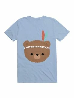 Buy 😉 Kawaii Native American Bear T-Shirt 🎁 -HT Style Outlet Store 19607149 hi