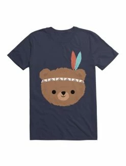 Buy 😉 Kawaii Native American Bear T-Shirt 🎁 -HT Style Outlet Store 19607158 hi