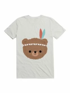 Buy 😉 Kawaii Native American Bear T-Shirt 🎁 -HT Style Outlet Store 19607176 hi