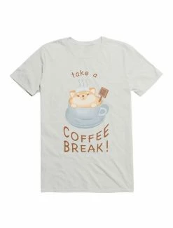 Outlet 🤩 Kawaii Coffee Hot Springs Take a coffee Break! T-Shirt ⌛ -HT Style Outlet Store 19607248 hi 1