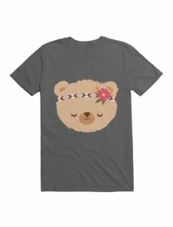 Cheapest 🥰 Kawaii Girly Hippie Bear T-Shirt 👏