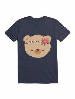 Best Sale 😀 Kawaii Girly Hippie Bear T-Shirt 😉