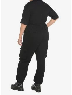 Hot Sale ✔️ Black & Orange Jogger Jumpsuit Plus Size ⌛ -HT Style Outlet Store 19614836 av1