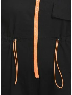 Hot Sale ✔️ Black & Orange Jogger Jumpsuit Plus Size ⌛ -HT Style Outlet Store 19614836 av2