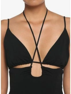 Budget 😀 Black Keyhole Mini 👗 Dress 🎉 -HT Style Outlet Store 19622300 av3