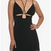 Budget 😀 Black Keyhole Mini 👗 Dress 🎉 -HT Style Outlet Store 19622300 hi