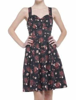 Flash Sale 😍 Dark Roses Retro 👗 Dress 👍