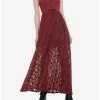 Best Pirce 👍 Burgundy Skulls Lace-Up Maxi 👗 Dress 💯