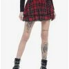 Best Pirce 🎉 Red Plaid Grommet Straps Tiered 👗 Skirt ✨ -HT Style Outlet Store 19718013 hi