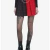 Best Sale 💯 Red & Black Split Plaid Chains Pleated 👗 Skirt ❤️ 1 Best Sale 💯 Red & Black Split Plaid Chains Pleated 👗 Skirt ❤️ -HT Style Outlet Store 19719199 hi