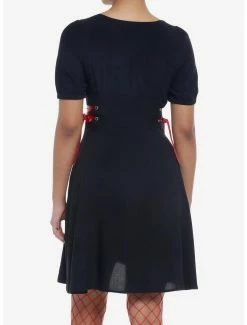 Wholesale ❤️ Black Front Zipper Lace-Up 👗 Dress ❤️ 7 Wholesale ❤️ Black Front Zipper Lace-Up 👗 Dress ❤️ -HT Style Outlet Store 19720622 av2