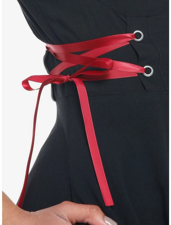 Wholesale ❤️ Black Front Zipper Lace-Up 👗 Dress ❤️ 5 Wholesale ❤️ Black Front Zipper Lace-Up 👗 Dress ❤️ - Image 4