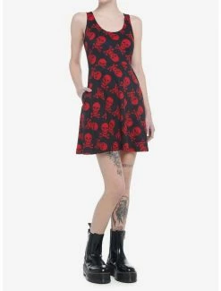 Best Pirce 🥰 Skulls With Heart Eyes Tank 👗 Dress 🧨 -HT Style Outlet Store 19720637 av1