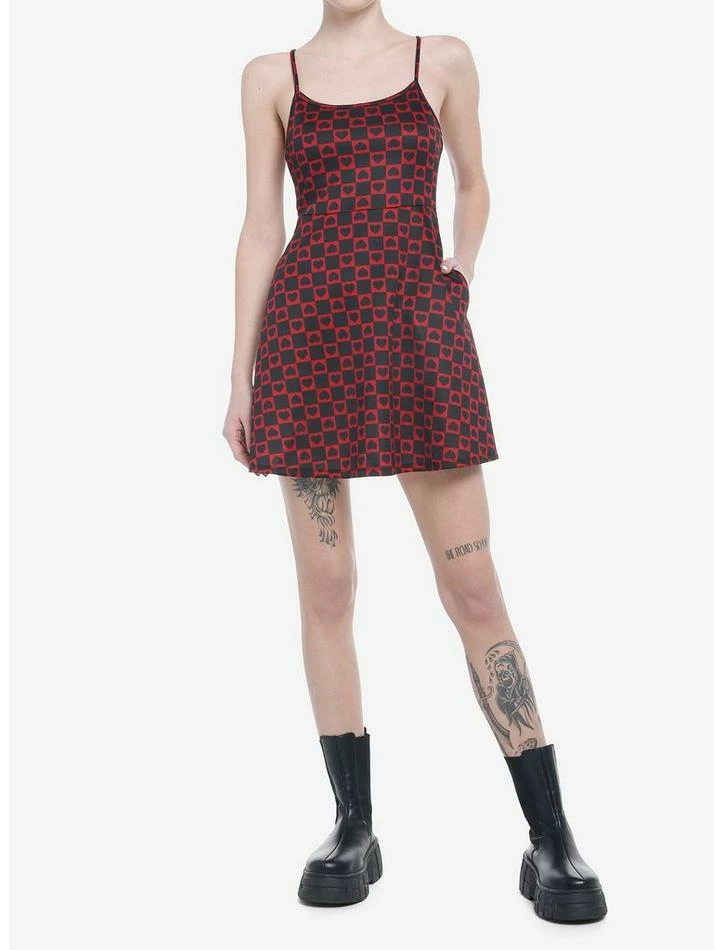 New โจ Hearts Checkered Strappy Mini ๐ Dress ๐ 4 New โจ Hearts Checkered Strappy Mini ๐ Dress ๐ - Image 2