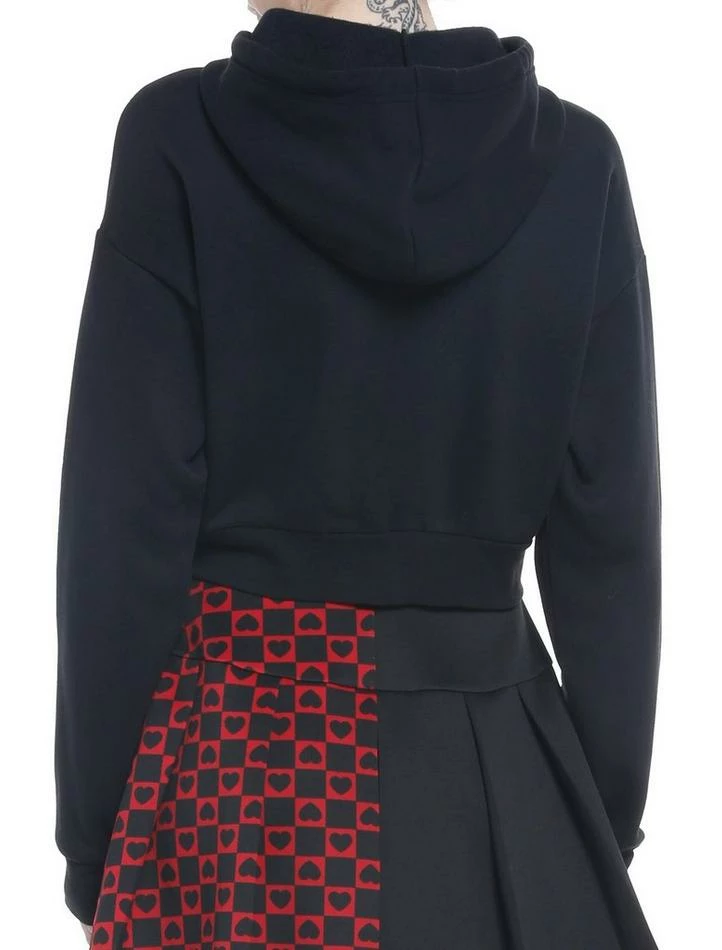 Cheap 🎁 Skulls In Love 👧 Girls Crop Hoodie ⭐ 5 Cheap 🎁 Skulls In Love 👧 Girls Crop Hoodie ⭐ - Image 3