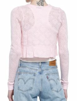 Best reviews of 😀 Baby Pink Tie-Front 👧 Girls Crop Cardigan ⌛ -HT Style Outlet Store 19756098 av2