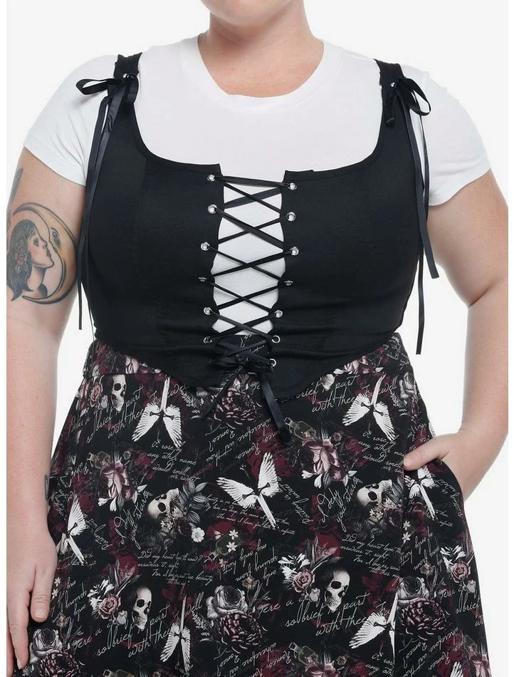 Cheapest 😉 Black Lace-Up Corset 👧 Girls Tank Top Plus Size 😀 3 Cheapest 😉 Black Lace-Up Corset 👧 Girls Tank Top Plus Size 😀