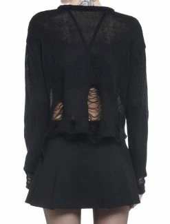 Best reviews of ❤️ Black Distressed 👧 Girls Crop Sweater 🤩 -HT Style Outlet Store 19782213 av2