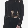 Best reviews of ❤️ Black Distressed 👧 Girls Crop Sweater 🤩