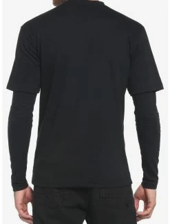 Deals 😀 Purple Metal Twofer Long-Sleeve T-Shirt 😀 -HT Style Outlet Store 19840113 av2