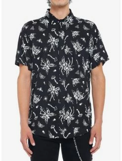 Best reviews of 🎁 Skeleton Fairies Woven Button-Up 💯