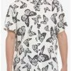 Cheap 🌟 Ivory & Black Butterfly Woven Button-Up ✨ 1 Cheap 🌟 Ivory & Black Butterfly Woven Button-Up ✨ -HT Style Outlet Store 19840149 hi