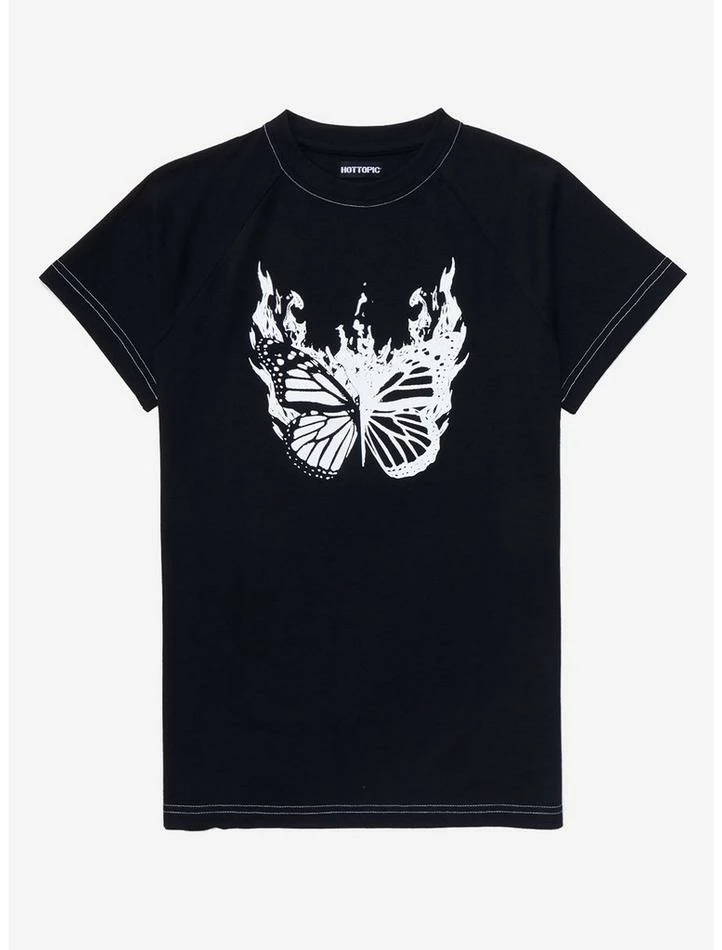 Top 10 🛒 Black & White Butterfly Flame T-Shirt 🤩 3 Top 10 🛒 Black & White Butterfly Flame T-Shirt 🤩