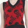 Cheapest 🎉 Skulls With Heart Eyes 👧 Girls Crop Sweater Vest 👍 2 Cheapest 🎉 Skulls With Heart Eyes 👧 Girls Crop Sweater Vest 👍 -HT Style Outlet Store 19840425 hi