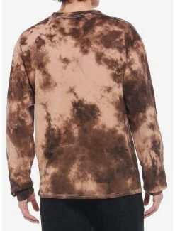 Best deal 🥰 Butterfly Embroidered Brown Wash Long-Sleeve T-Shirt 🎉 -HT Style Outlet Store 19912931 av2