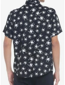 Promo 🔥 Black Spider Woven Button-Up ⌛ -HT Style Outlet Store 19912939 av2