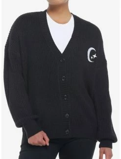 Outlet ✨ Moon & Stars Embroidered Oversized 👧 Girls Cardigan 🧨 -HT Style Outlet Store 19943593 av1