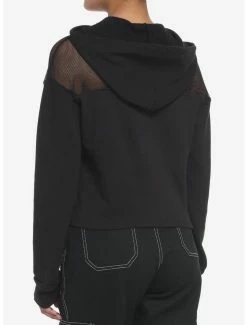 Top 10 😉 Black & White Skeleton Anatomy Mesh 👧 Girls Crop Hoodie 🛒 -HT Style Outlet Store 19964322 av2