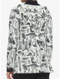 Best deal ⌛ Anatomy Allover Print Hooded 👧 Girls Open Cardigan 🤩 -HT Style Outlet Store 19964337 av2