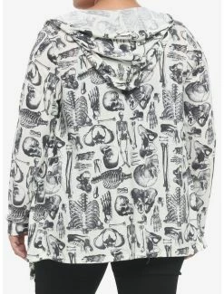Wholesale ⭐ Anatomy Allover Print Hooded 👧 Girls Open Cardigan Plus Size 🤩 -HT Style Outlet Store 19964345 av2