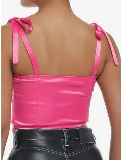 Top 10 ⌛ Pink Satin Bustier Top ✔️ -HT Style Outlet Store 19965352 av2