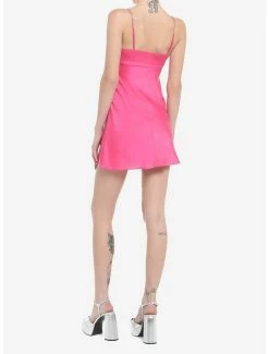 Deals ⌛ Hot Pink Cowlneck Mini 👗 Dress ⭐ -HT Style Outlet Store 19965567 av2