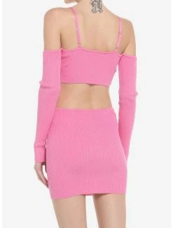 Flash Sale 🛒 Bubblegum Pink Cutout Bodycon 👗 Dress 😀 -HT Style Outlet Store 19965702 av2