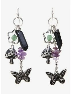 Best deal 😀 Grunge Forest Mushroom Butterfly Earrings 💯