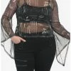 Discount ⭐ Surgery Tools Black Mesh Mockneck 👧 Girls Top Plus Size ❤️ -HT Style Outlet Store 20000097 hi