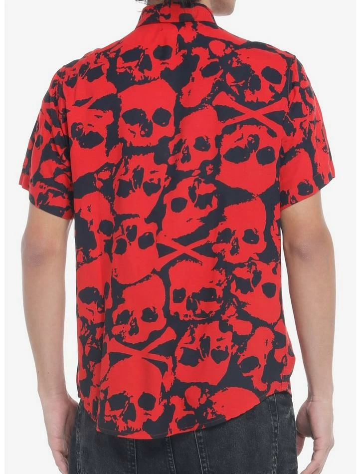 Brand new 🛒 Red Skull Woven Button-Up 😉 5 Brand new 🛒 Red Skull Woven Button-Up 😉 - Image 3