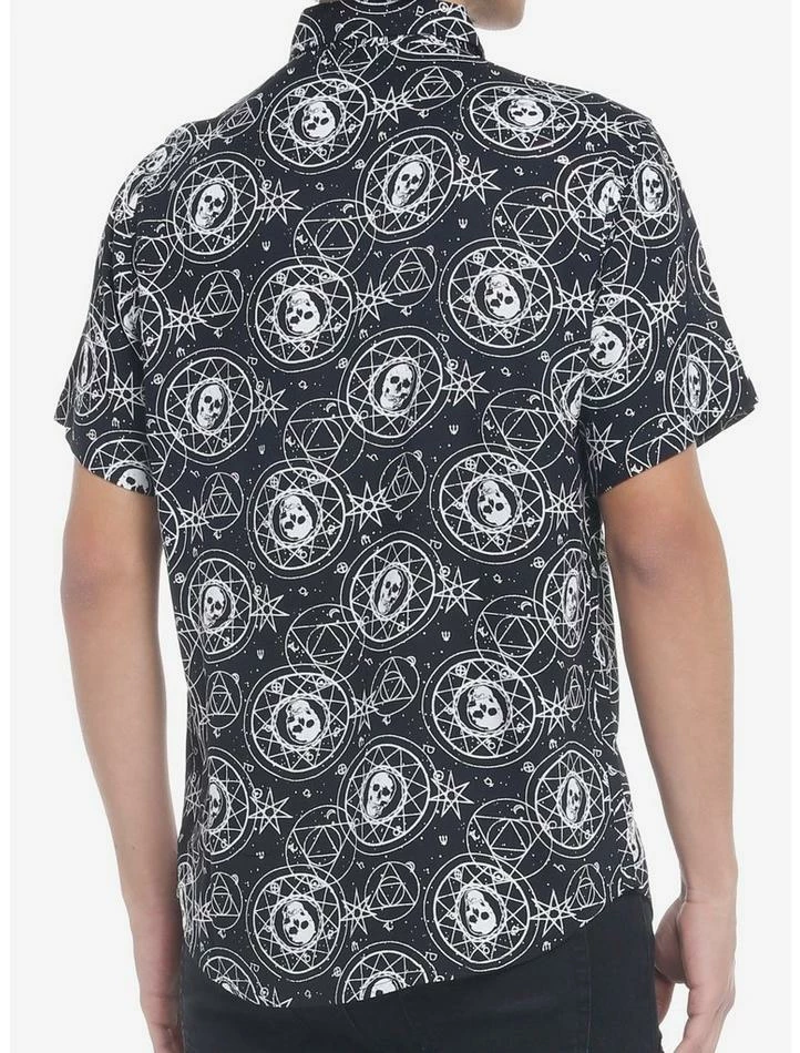 Cheapest 😍 Skull Celestial Chart Woven Button-Up 🥰 4 Cheapest 😍 Skull Celestial Chart Woven Button-Up 🥰 - Image 3