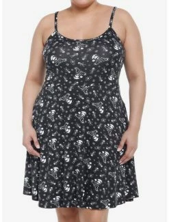 Best deal ✨ Holiday Skeletons Mini 👗 Dress Plus Size 👍