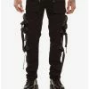 Top 10 🌟 Black Cargo Pockets & Straps Pants 👏 -HT Style Outlet Store 20136587 hi