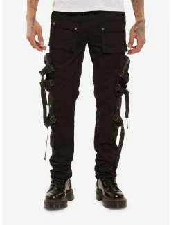 Top 10 🌟 Black Cargo Pockets & Straps Pants 👏